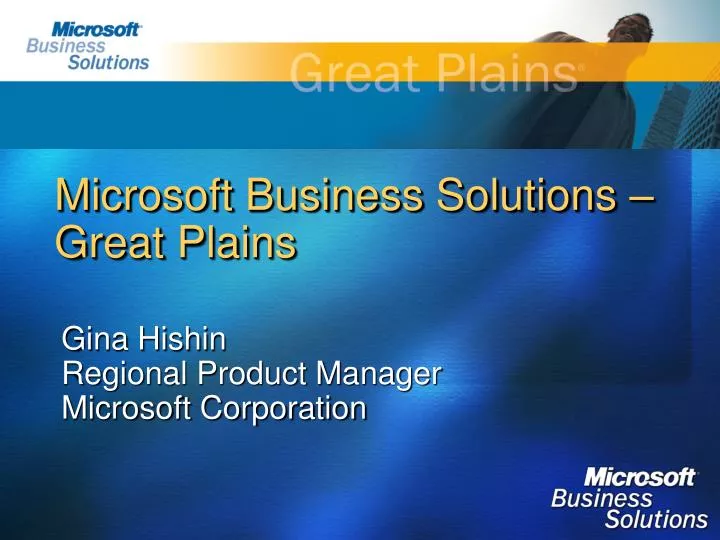 microsoft business solutions great plains