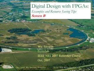 Digital Design with FPGAs: Examples and Resource Saving Tips Screen B