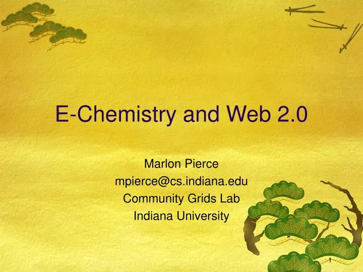 e chemistry and web 2 0