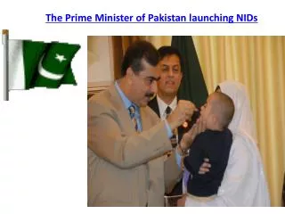 The Prime Minister of Pakistan launching NIDs