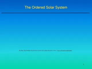 The Ordered Solar System