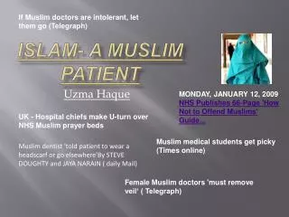 Islam- A muslim Patient