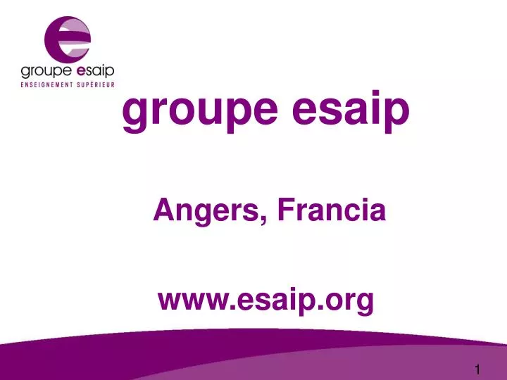 groupe esaip angers franc ia www esaip org