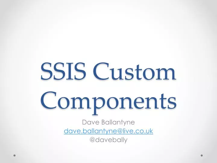 ssis custom components