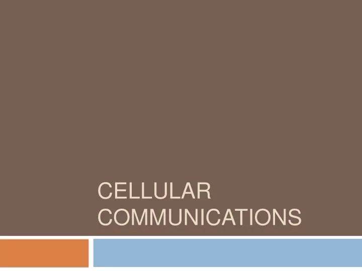 cellular communications