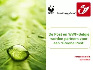 De Post en WWF-België worden partners voor een ‘Groene Post’