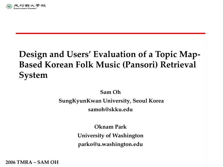 design and users evaluation of a topic map based korean folk music pansori retrieval system
