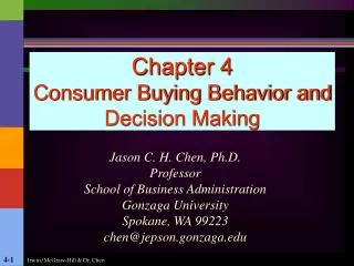 Chapter 4 Consumer Buying Behavior and Decision Making