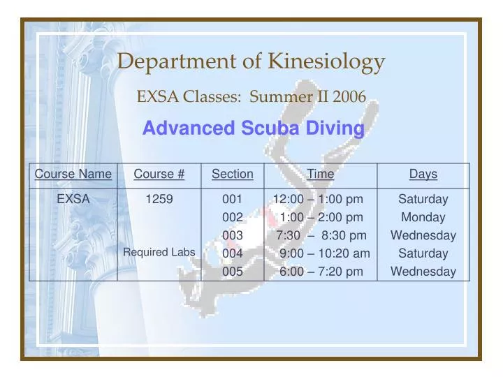 department of kinesiology