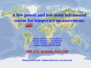 A low power and low noise infrasound sensor for temporary measurements