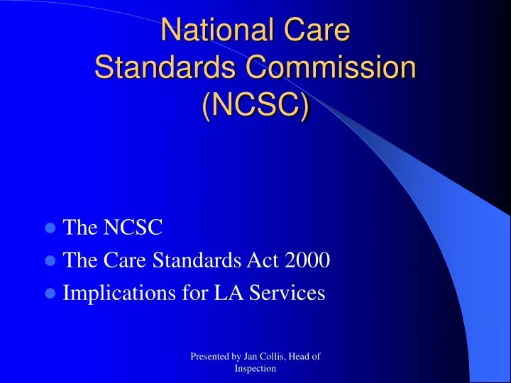 national care standards commission ncsc