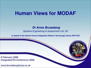 6 February 2008 Integrated EA Conference 2008 anne.bruseberg@sea.co.uk
