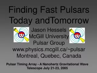 Finding Fast Pulsars Today andTomorrow
