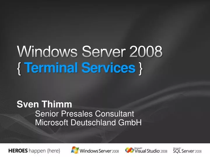 windows server 2008 terminal services