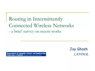 Routing in Intermittently Connected Wireless Networks - a brief survey on recent works