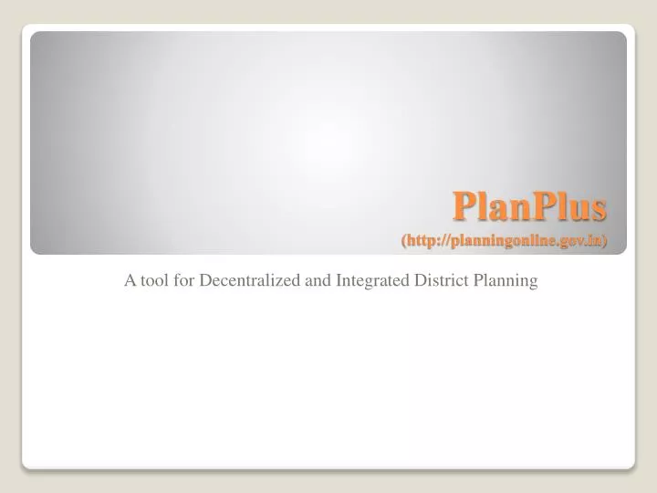 planplus http planningonline gov in