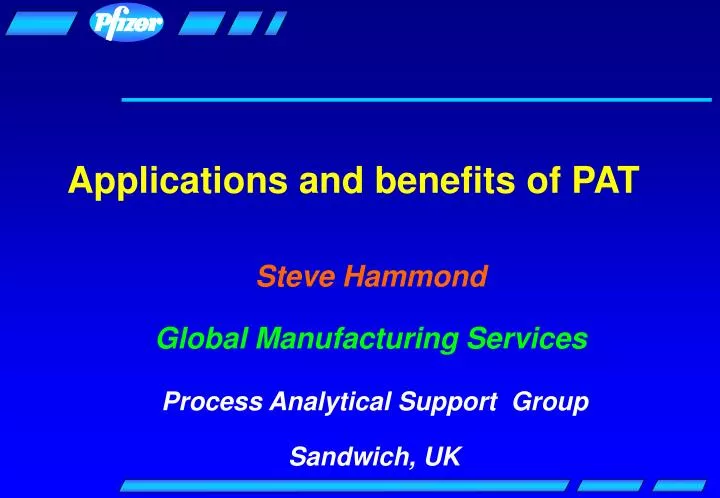 applications and benefits of pat
