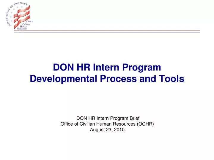 don hr intern program developmental process and tools