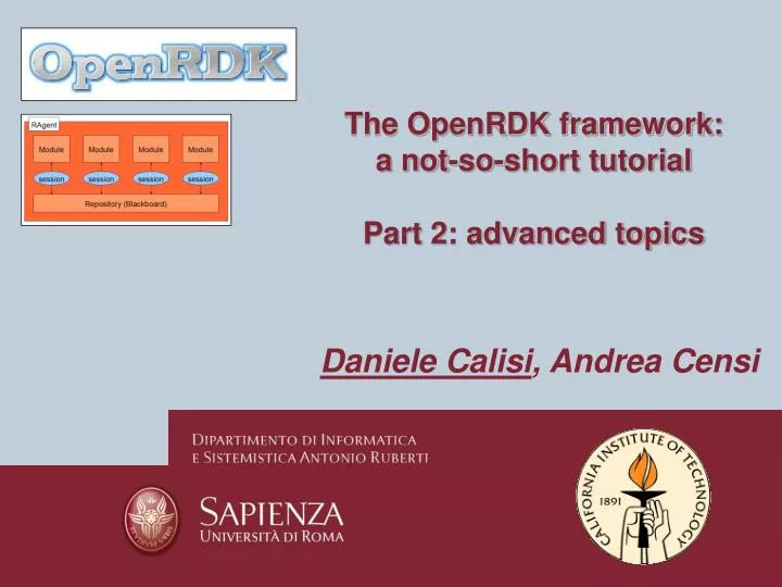 the openrdk framework a not so short tutorial part 2 advanced topics