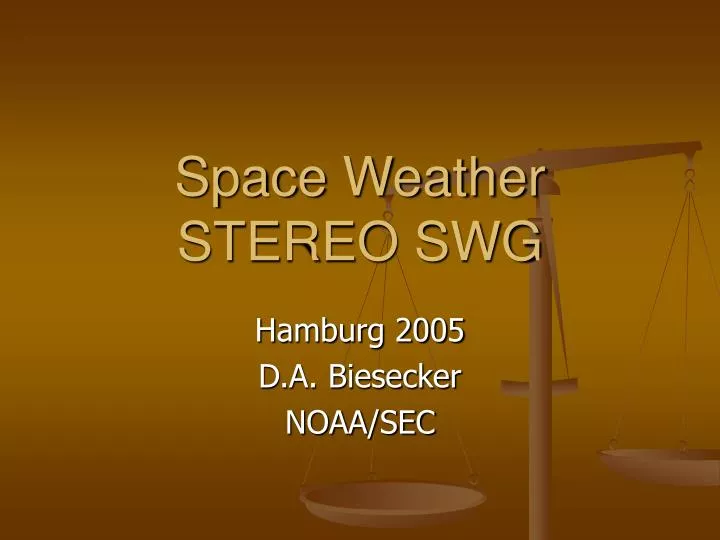 space weather stereo swg