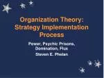 Organization Theory: Strategy Implementation Process - slide 1
