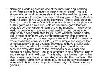 Norwegian wedding dress