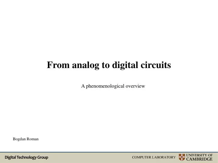 from analog to digital circuits