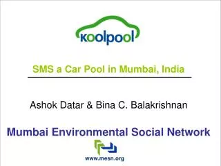 SMS a Car Pool in Mumbai, India
