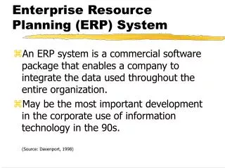 Enterprise Resource Planning (ERP) System