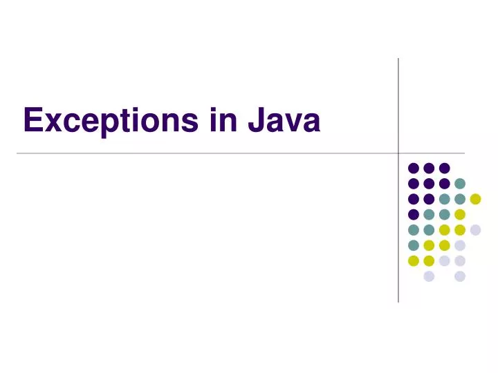 exceptions in java
