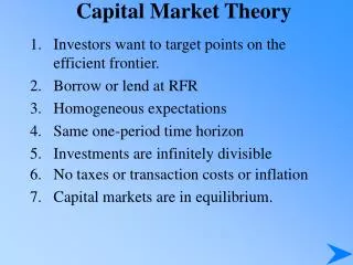 Capital Market Theory