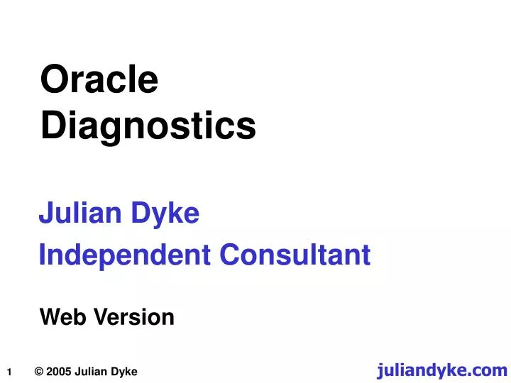 oracle diagnostics