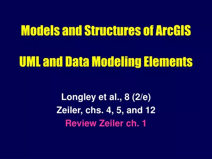 models and structures of arcgis uml and data modeling elements