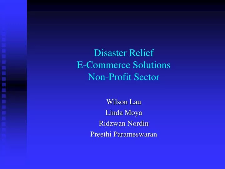 disaster relief e commerce solutions non profit sector