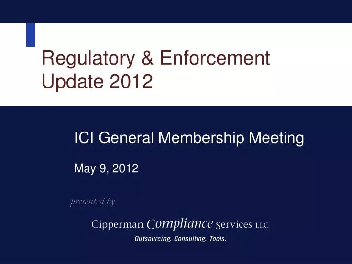 regulatory enforcement update 2012