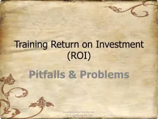 Training Return on Investment (ROI)