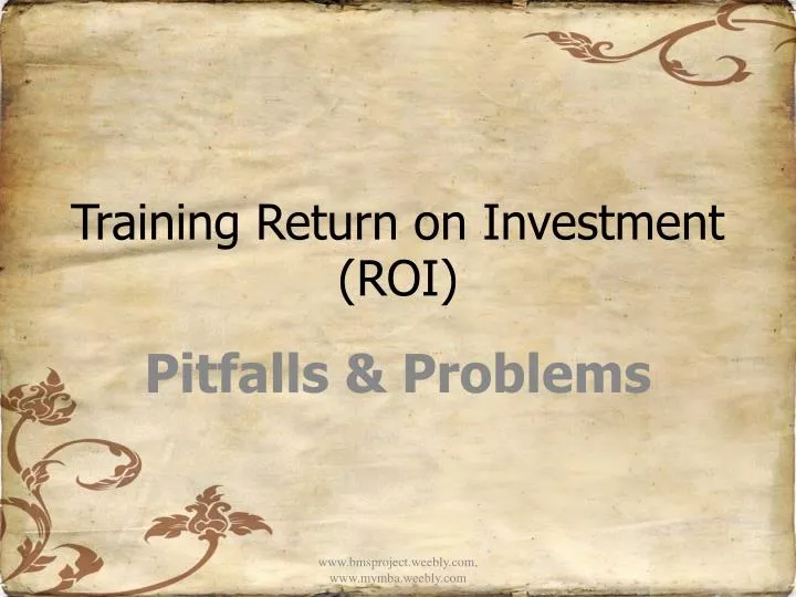 training return on investment roi