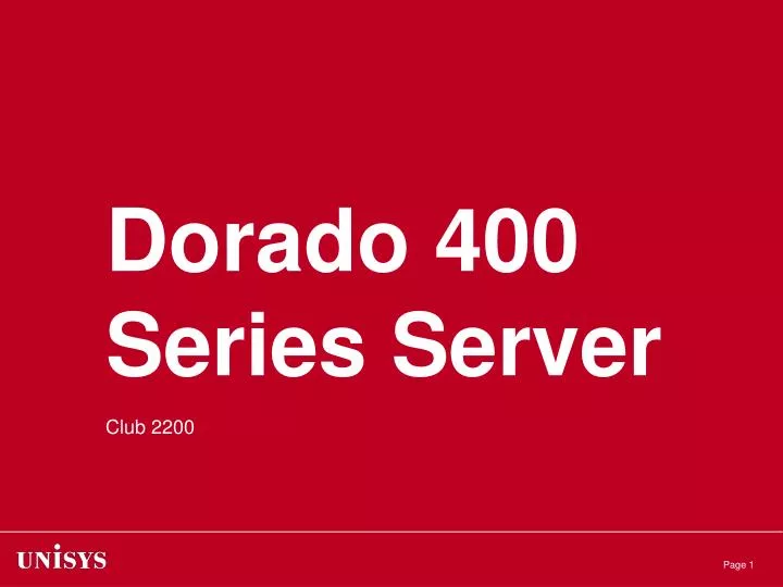 dorado 400 series server