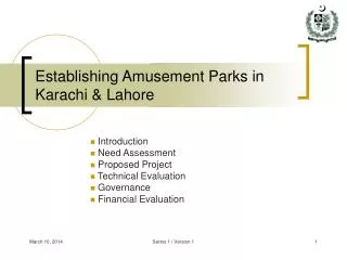 Establishing Amusement Parks in Karachi &amp; Lahore