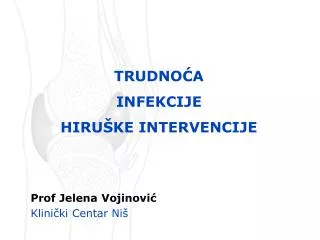 Prof Jelena Vojinović Klinički Centar Niš