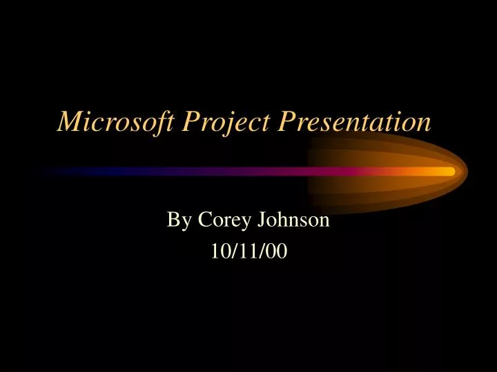 microsoft project presentation