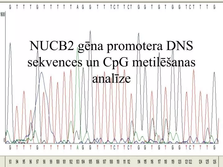 nucb2 g na promotera dns sekvences un cpg metil anas anal ze