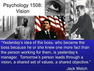 Psychology 1508: Vision
