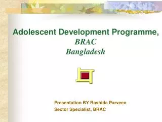 Adolescent Development Programme, BRAC Bangladesh