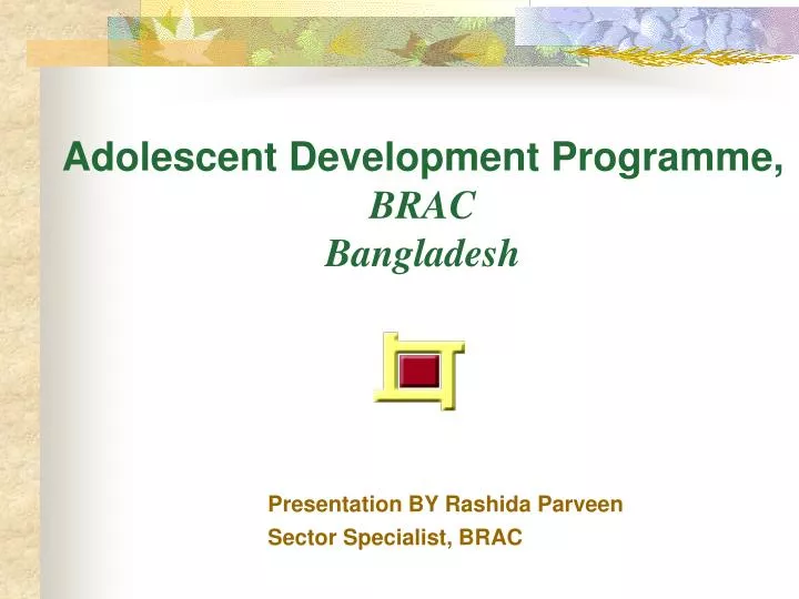 adolescent development programme brac bangladesh