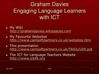 Graham Davies Engaging Language Learners with ICT