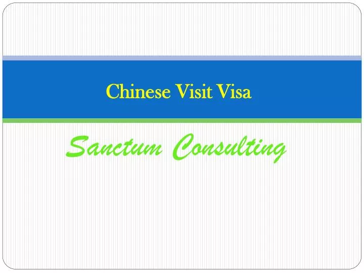 chinese visit visa