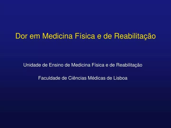 dor em medicina f sica e de reabilita o