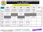 GRAND MASTER K. H. MIN TAEKWONDO DOJANG ~CLASS SCHEDULE~ - slide 1