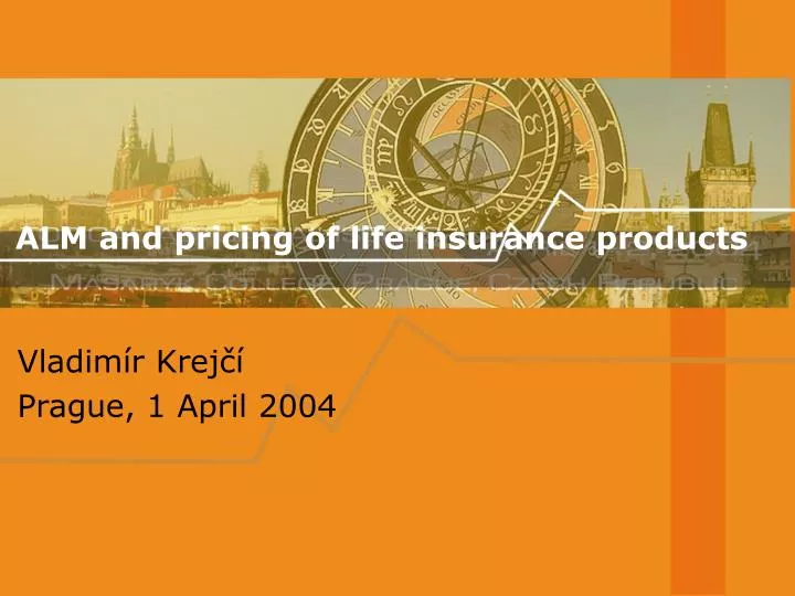 alm and pricing of life insurance products